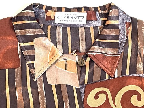 Vtg En Plus Givenchy Blouse Womens 18W Button Up Mod MCM Costume Germany - Picture 3 of 22