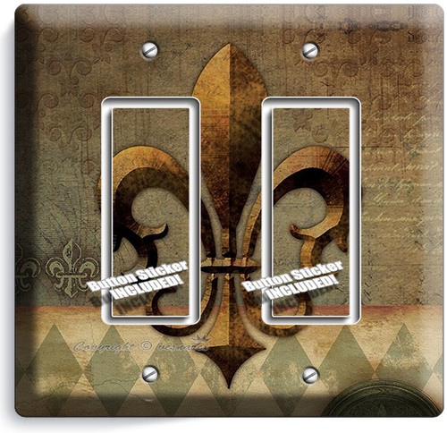 FLEUR DE LIS MEDIEVAL DESIGN LIGHT SWITCH OUTLET WALL PLATE COVER ROOM ART DECOR - Picture 6 of 23