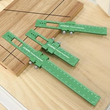 Pocket Ruler Aluminum Slide Stops T-Type Woodworking Precision Layout Tool