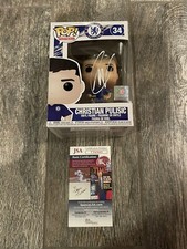 CHRISTIAN PULISIC SIGNED CHELSEA FOOTBALL CLUB FUNKO POP JSA COA AUTOGRAPHED
