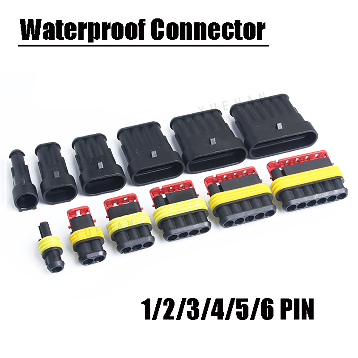 Tyco Connectors Tyco Waterproof AMP Connector 1p/2p/3p/4p/5p/6p For