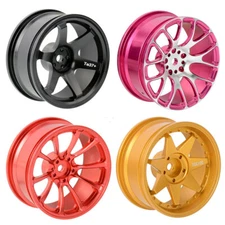 4Pcs Aluminum Wheels Hub Rims For 1/10 RC Car Tamiya TT-01 TT02 Sakura HSP HPI