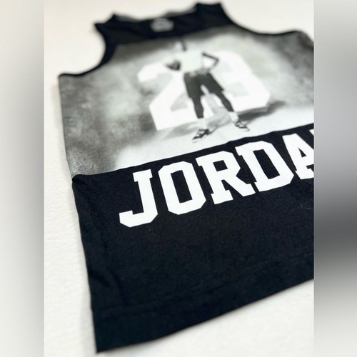 NIKE AIR JORDAN Boys Jumpman Tank Top Black 7 Basketball Michael Jordan 2016 NEW - Picture 7 of 9