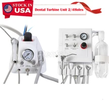 Unidad Turbina Dental Portátil 3 Vías Jeringa Trabajo con Compresor de Aire 2/4H