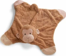 Baby Gund Pippy Monkey Comfy Cozy Satin Plush Activity Security Blanket Lovey