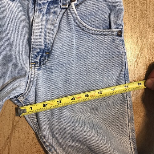 Vtg Lee Union Made Kid's Jeans Tag 7 Cotton Distressed Knees Light Blue - Picture 9 of 12