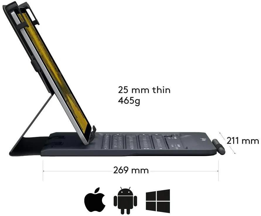 Logitech Universal Folio Tablet Keyboard Cover Case 10.9" iPad Air 4th Gen 2020 - Image 3 of 4