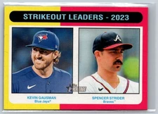 2024 STRIKEOUT LEADERS SPENCER STRIDER / KEVIN GAUSMAN ATLANTA BRAVES / TORONTO