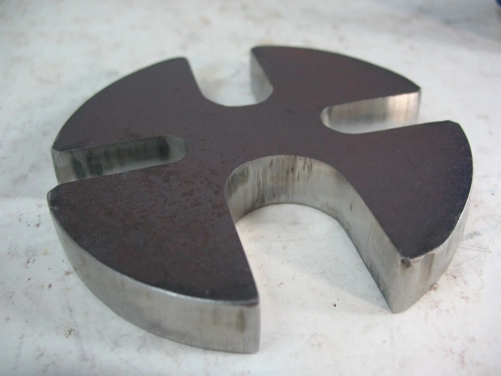12 in. Slotted Arbor Press Anvil Wheel 10 to 12 Ton Steel not cast
