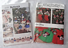 Christmas Crafting Patterns Simplicity 8292 Butterick 3619 UNCUT Variety