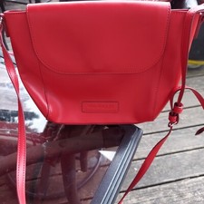 Leather Crossbody Vera Bradley Purse Redish Orange 
