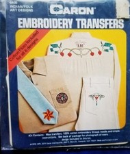 Caron "Southwest Folk Art" Embroidery Trandfer Kit with Floss