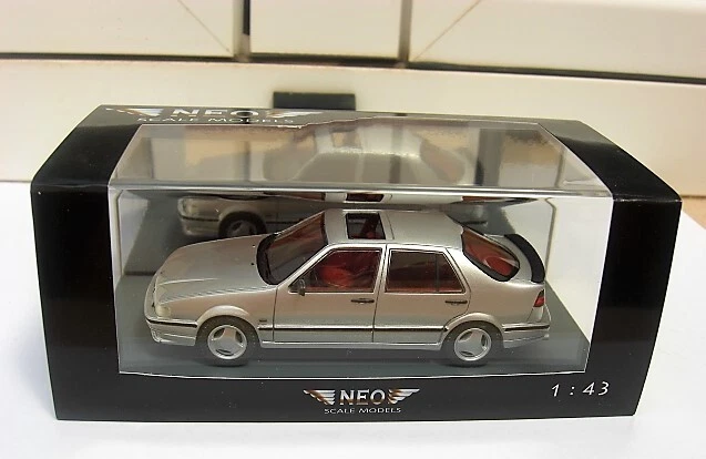 Saab 9000 CS berline silver Neo 43665 MIB 1:43 92 93 95 99 900 volvo MEGA RARE - Imagen 4 de 4