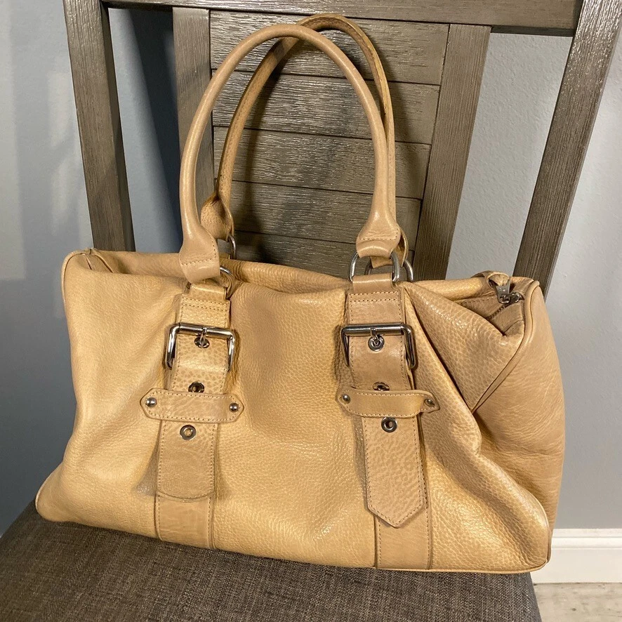 Borsa tote Longchamp Kate Moss Gloucester beige pelle borsone vintage Francia