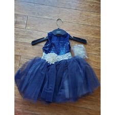 Revolution Dancewear Blue Tutu Dress with Matching Hairclip