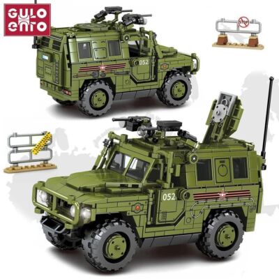 Gepanzertes Fahrzeug GAZ SPM-2 Klemmbausteine Konstruktionsbausatz 419 Teile Neu
