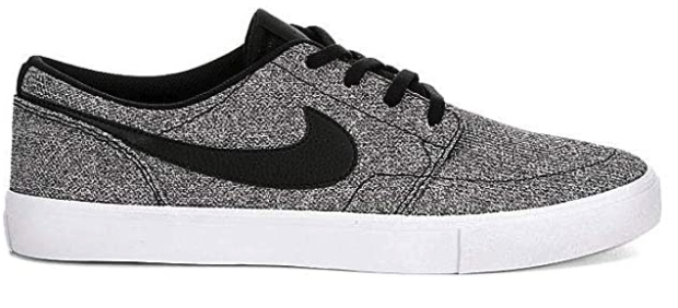 nike sb black portmore ii trainers with gum sole