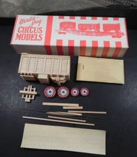 WARDIE-JAY (Wood)  SIDE SHOW Canvas Wagon O GAUGE/ "PARTIALLY BUILT"