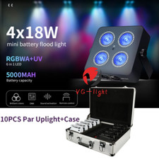 LED 4x18W RGBWA UV battery powered WIRELESS DMX DJ Uplighting Par Can Up Light