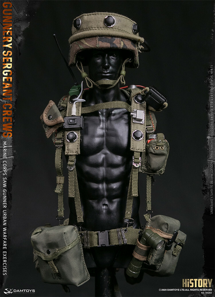 ミリタリー 1/6MARINE CORPS GUNNERY SERGEANT CRRWS DAMTOYS USMC Urban Warfare Gunnery Sergeant Crews Soldier 1