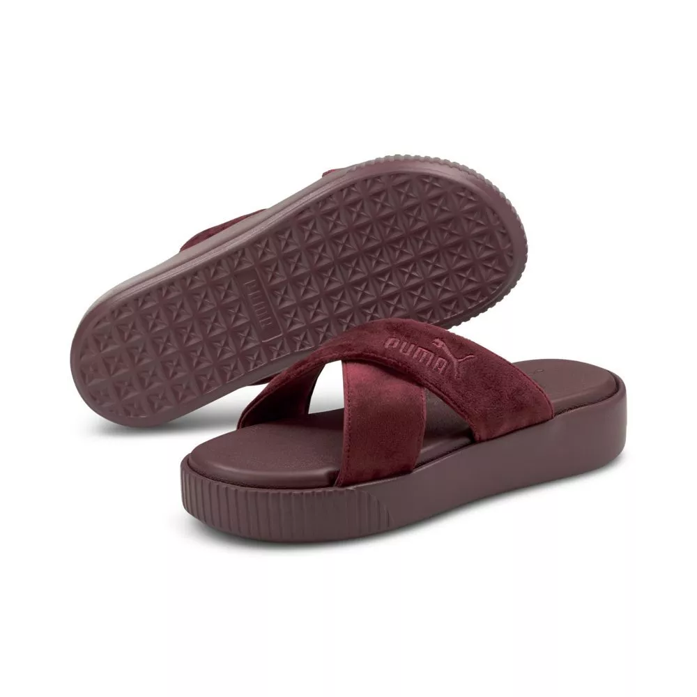 PUMA Women s Platform Slide Velvet Zinfandel Sandals 38067501