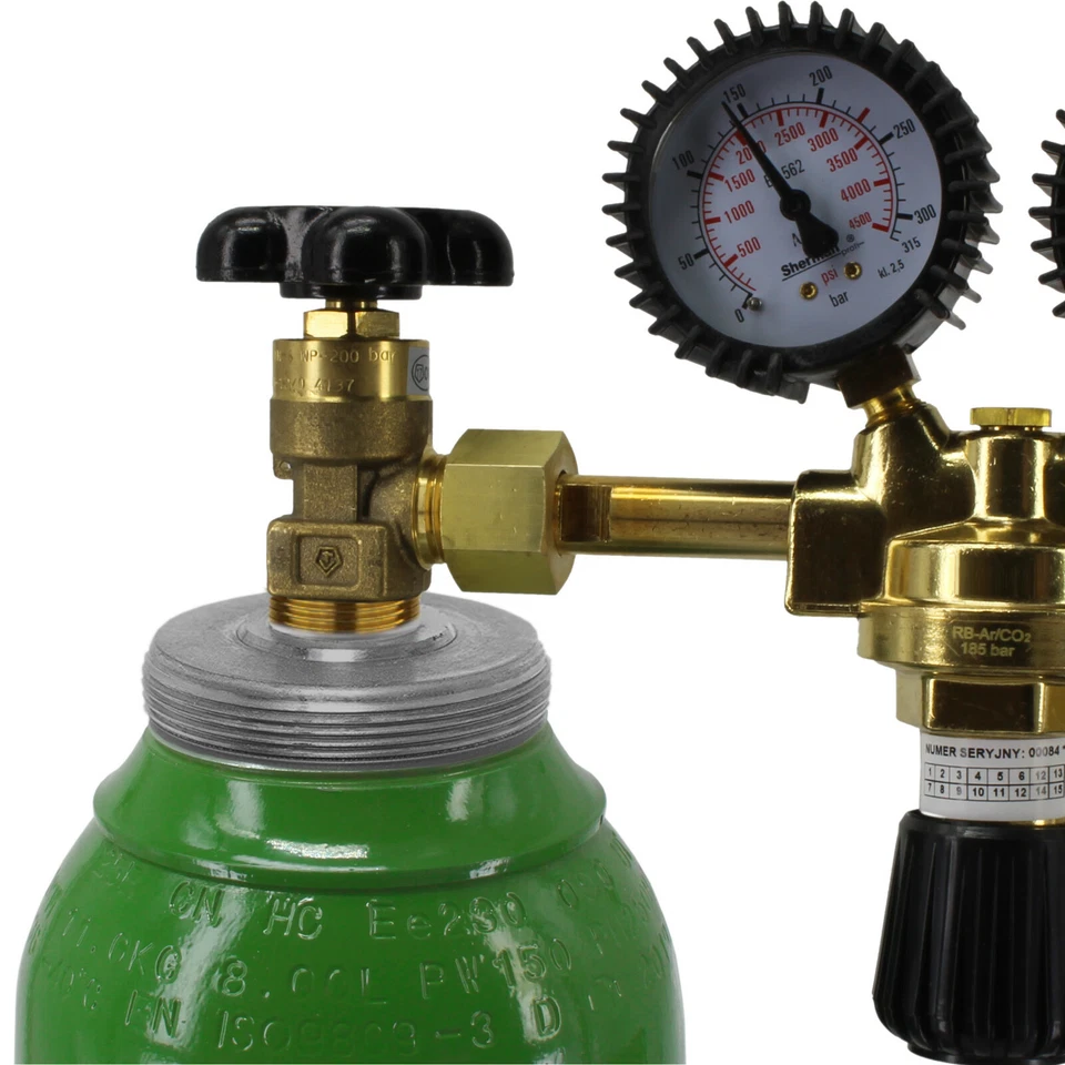 Botella de gas ARGON 4.8 Bombona para soldadura TIG 8 litros 1.5m3 - Imagen 4 de 4