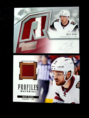 2015-16 Upper Deck Rookie Fabric Max Domi Portfolio Profiles Materials Game Used
