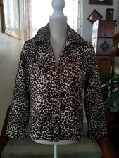 Leopard Animal Print Monterbay Bay Womens Jacket Size 6 Nwot!