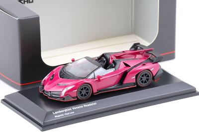 1:64 Kyosho Lamborghini Veneno Roadster Magenta/ red Line | eBay