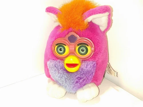 1999 Talking Furby Buddies Tiger Hasbro Vintage Toy Pink & Orange Original Works