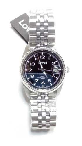OROLOGIO LOWELL IN ACCIAIO TIPO ROLEX Ø 35 MM NUMERI E FONDO NERO (LWT0009)  | eBay