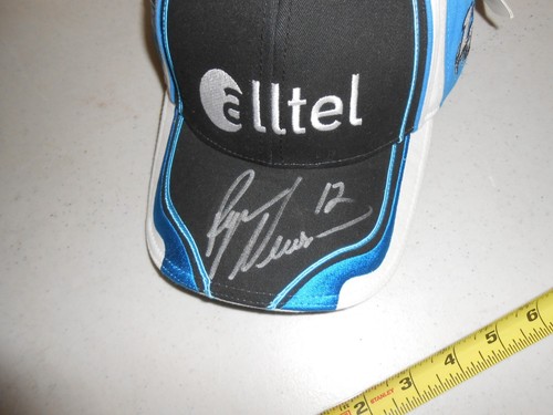 RARE VINTAGE RYAN NEWMAN HAND SIGNED ALLTEL # 12 NASCAR RACING HAT CAP WITH TAG - Picture 3 of 7