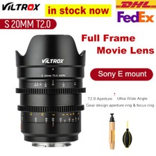 Viltrox 20mm T2.0 Wide Film Lens Full Frame Prime Cinematic MF For Sony E-mount