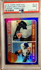 2018 Topps Heritage Chrome Miguel Andujar/Clint Frazier RC Purple Ref #THC-114