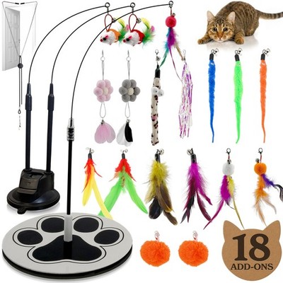 18pcs Interactive Cat Toys for Indoor Cats Suction Cup Cat Toys for Indoor Ca...