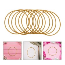 10 Pcs Dream Catcher Rings Floral Arrangement Hoop Centerpiece Gold