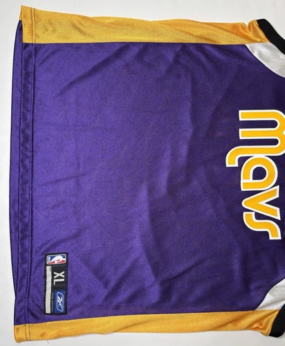 VTG Dirk Nowitzki Dallas Mavericks Lakers Jersey Purple Reebok Mens XL Mavs Rare - Picture 3 of 13