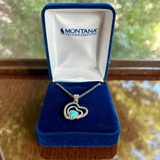 Montana Silversmiths Clearer Ponds Turquoise Heart Necklace NIB