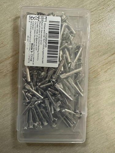 M4 Cupboard Joining Bolts, 50 Pcs Furniture Cabinet Connecting Screws Bolt Metal - Picture 8 of 8