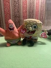 Ty Beanie Babies Vintage SpongeBob SquarePants and Patrick