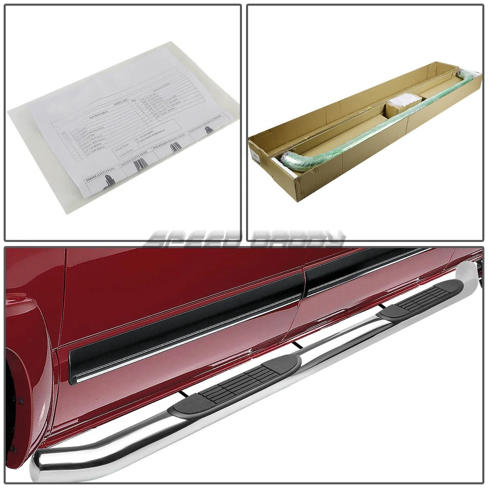 PARA 07-13 ACURA MDX YD2 SUV PAR CROMADO 3" ESTRIBO LATERAL REDONDO BARRA NERF Foto 4 de 4