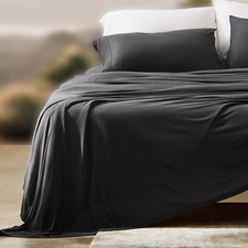Queen Sheets Set - 4 Piece Bedding - Jersey Knit Cooling Set - Soft and Fade ...