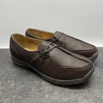 Comfortview Natalia Women s US 10 WW Sienna Brown Slip On Loafers Shoes 44664