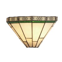 Wandleuchte Wandlampe Innen B: 30,5 Cm Tiffany Stil Bunt Glas Wohnzimmer Flur