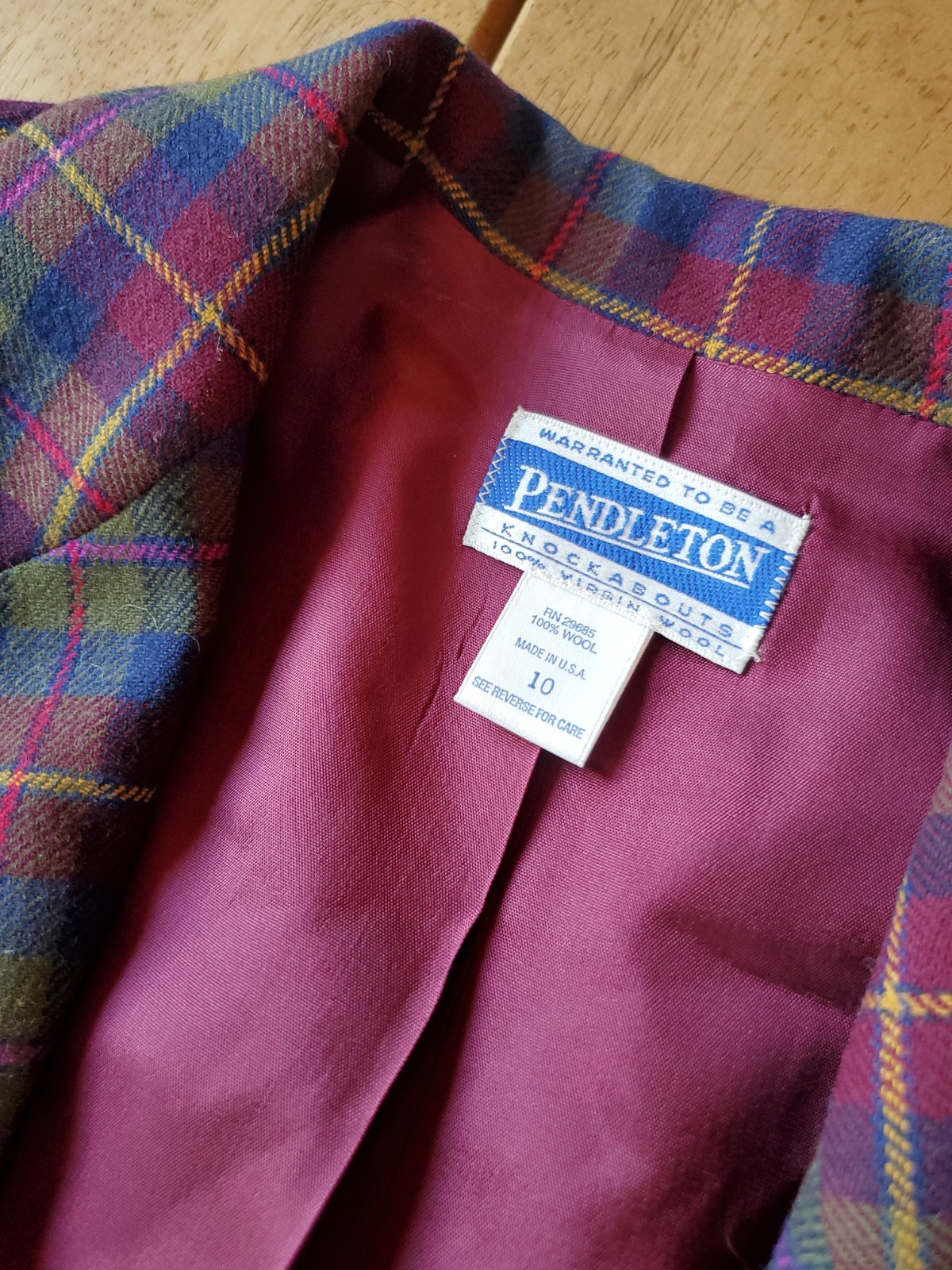 Pendleton Knockabouts Plaid Wool Blazer Jacket Wo… - image 8