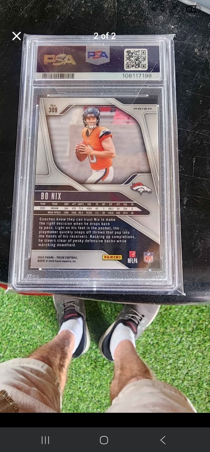 2024 Panini Prizm - Rookies Bo Nix #309 Silver Prizm (RC)