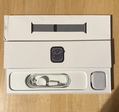 Apple Watch Series 8 45mm Graphit Edelstahl, Milanaise Armband GPS+Cellular OVP