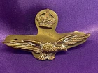 Genuine WW2 RAF Side/Forage Cap Eagle & Crown badge backing plate & screws