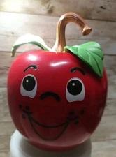 1972 Fisher Price Happy Apple Roly Poly Chime Rare Long Stem Nice FS