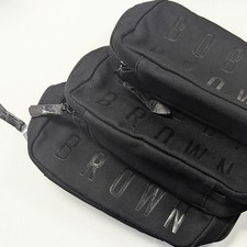 Lot of 3 Bobbi Brown Black Makeup Cosmetic Bag Case Pouch 02